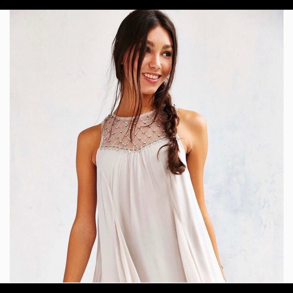Anthropologie chiffon beaded Glynda dress - Picture 3 of 5